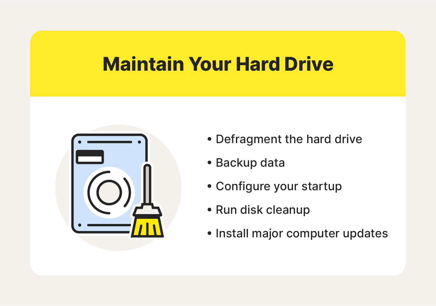 Maintain your hard drive