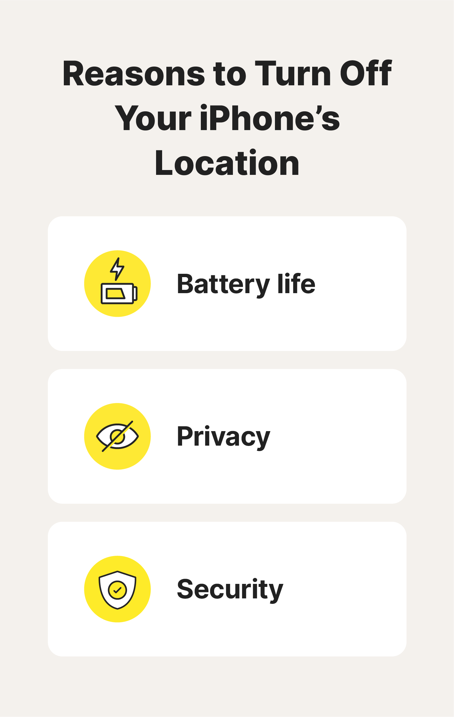 An image of reasons to turn off your iPhone’s location.