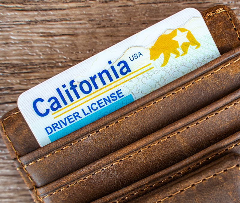 A lost California driver's license and wallet.