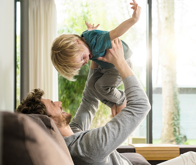 A father and his son play super hero and consider what tools a superhero would keep to fight crime in the digital world. 