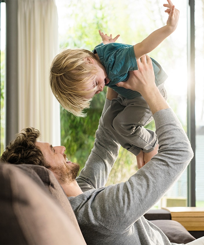 A father and his son play super hero and consider what tools a superhero would keep to fight crime in the digital world. 